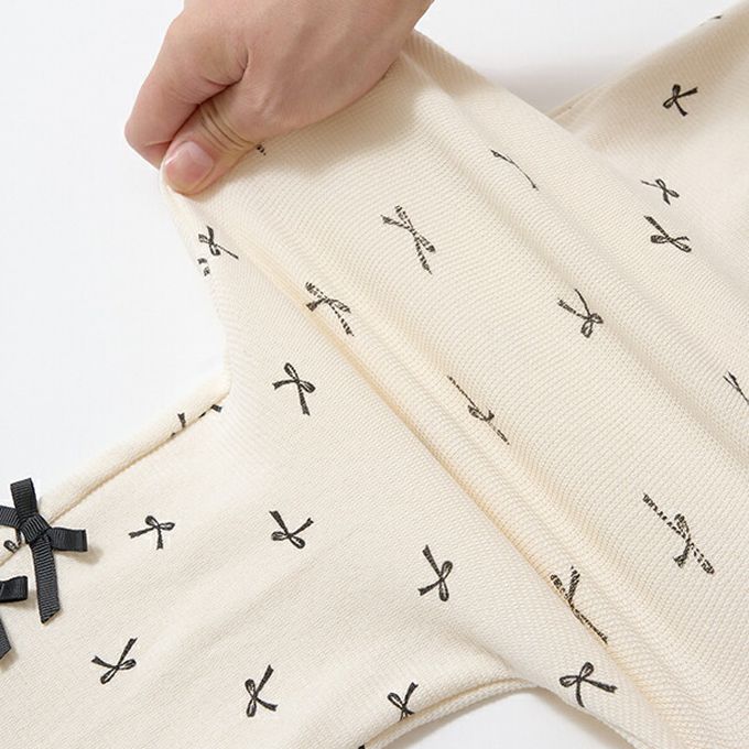 日本 Lycee mine - 彈力合身緞帶裝飾長褲-淺藍