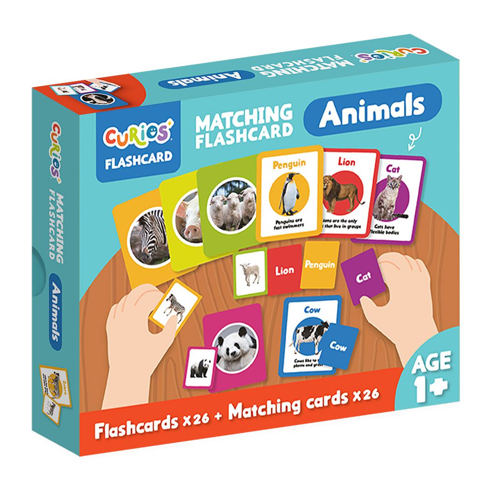 英文配對認知遊戲卡-認識動物