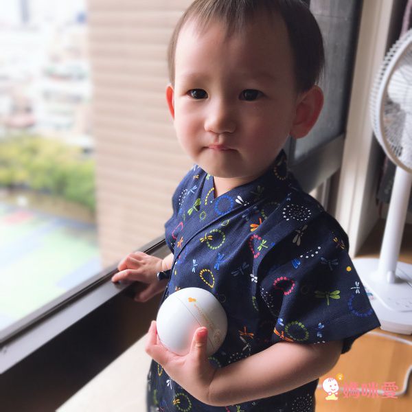 akachan honpo - 短袖兩件式甚平-煙火-深藍色