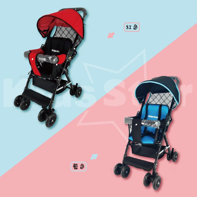 KIDS STAR - 嬰兒手推車-紅色-重量5公斤