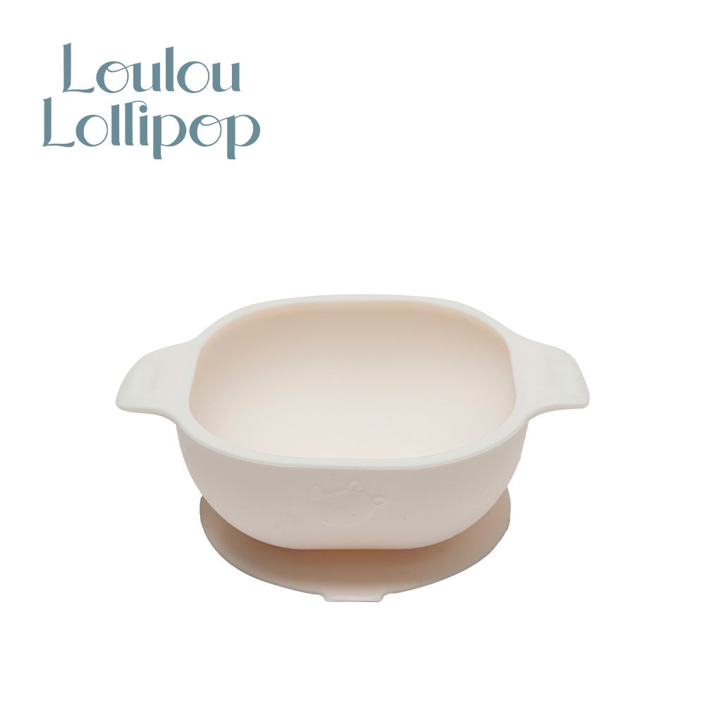 Loulou Lollipop - 加拿大 可愛動物矽膠吸盤碗-奶油白