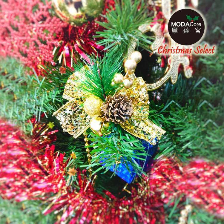 MODACore 摩達客 - 9cm聖誕派對裝飾金色蝴蝶結六入組-禮物包裝適用