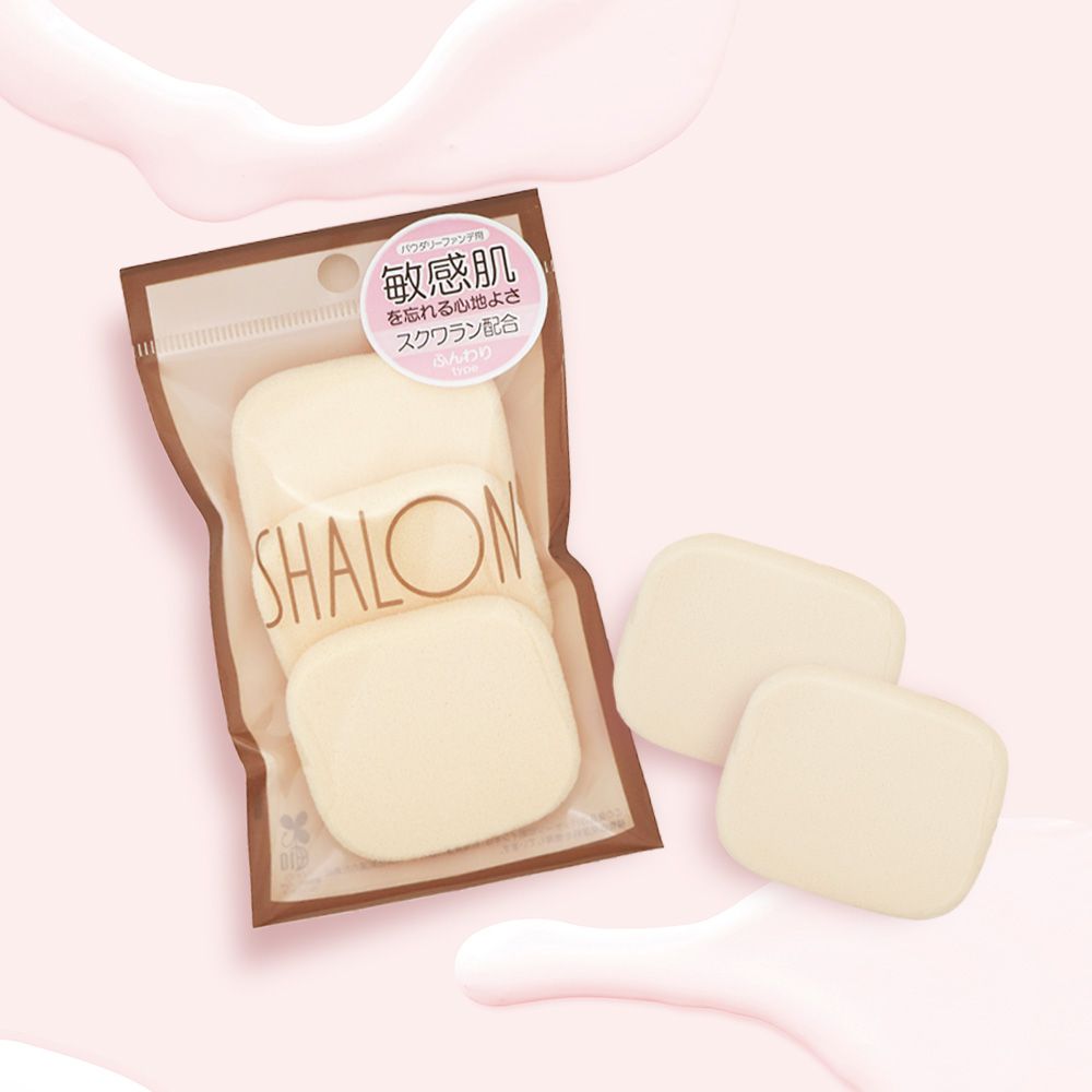 日本製 低敏柔軟 粉撲(3入) 2入組