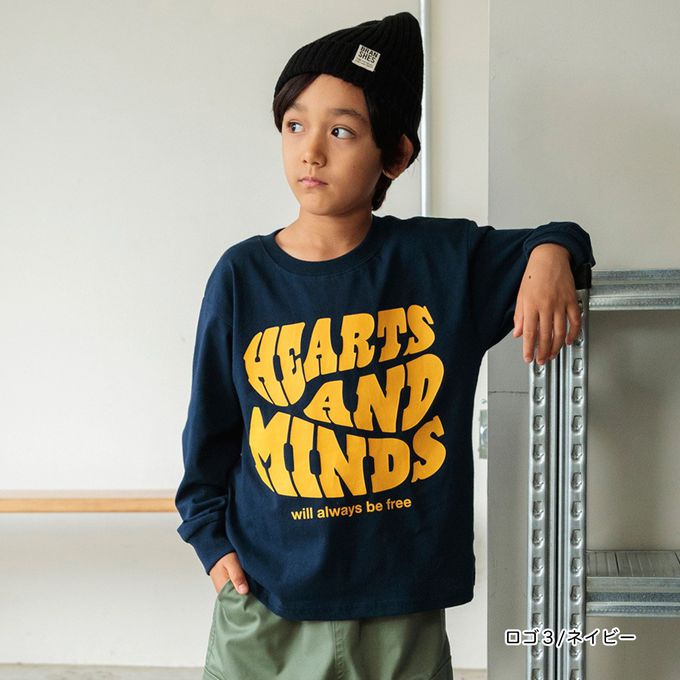 日本 BRANSHES - 100%棉 簡約logo薄長袖上衣-背後橫書-米白