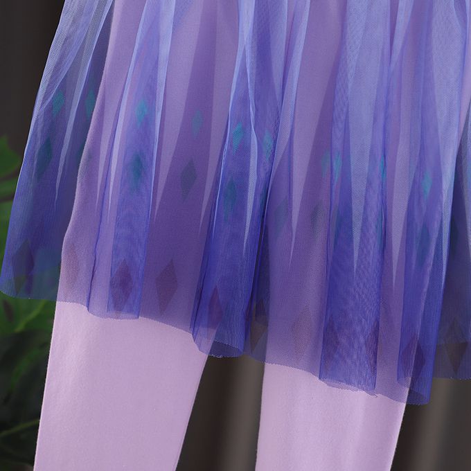 修身造型內搭褲-紗裙款-冰雪紫