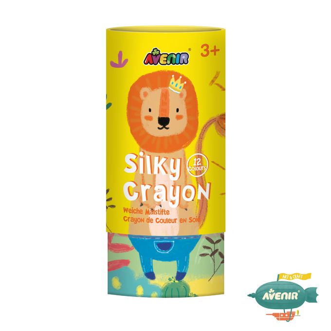 德國 Avenir Kids 艾維尼 - AK-A 畫筆類-絲滑可水洗蠟筆-我的絲滑可水洗蠟筆, 12 色獅子王