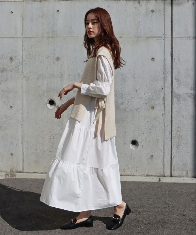 日本 BLUE EAST - 柔軟文藝綁帶針織背心-可可