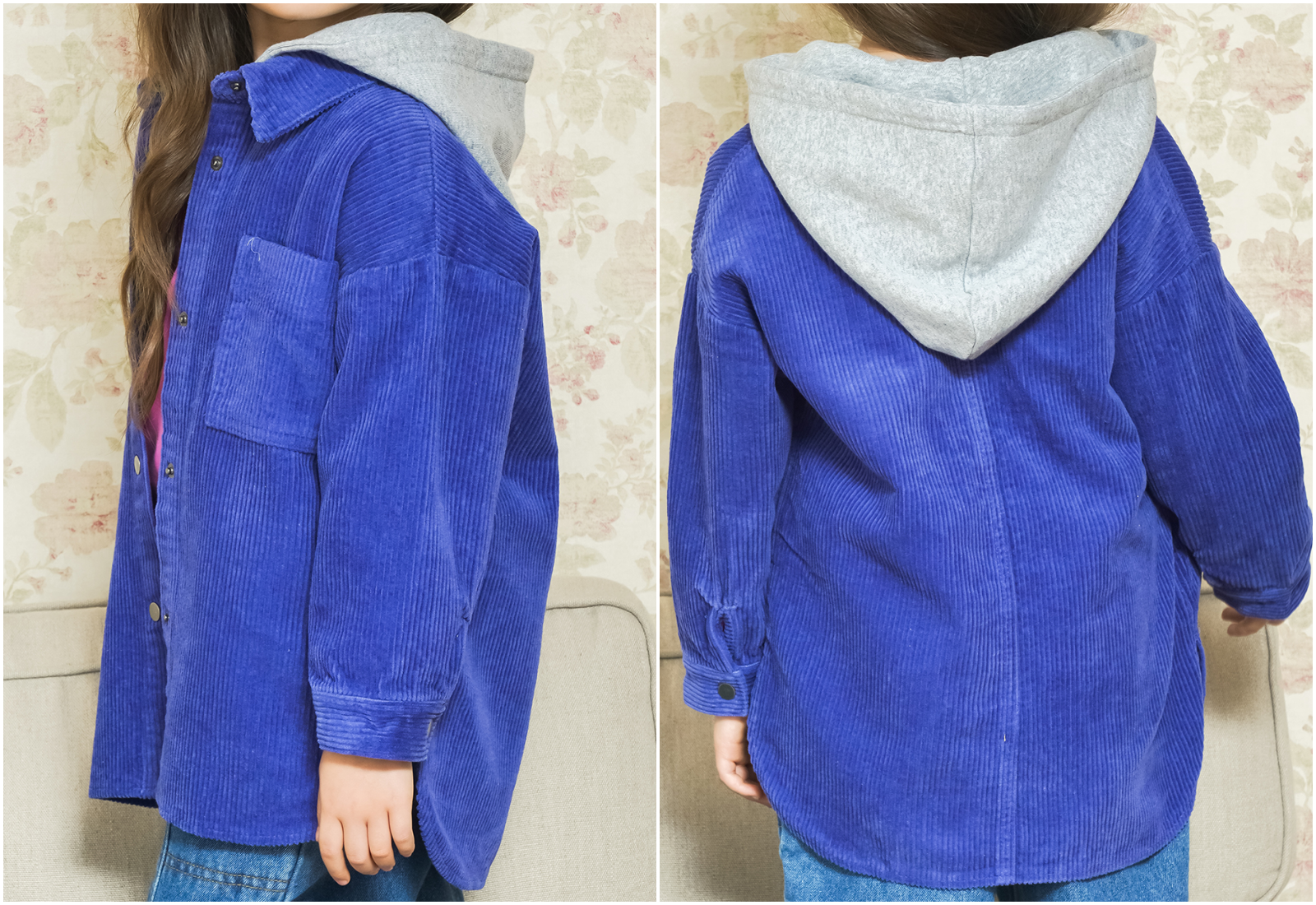 韓國 ccomma. J - 燈芯絨連帽夾克-芥末黃