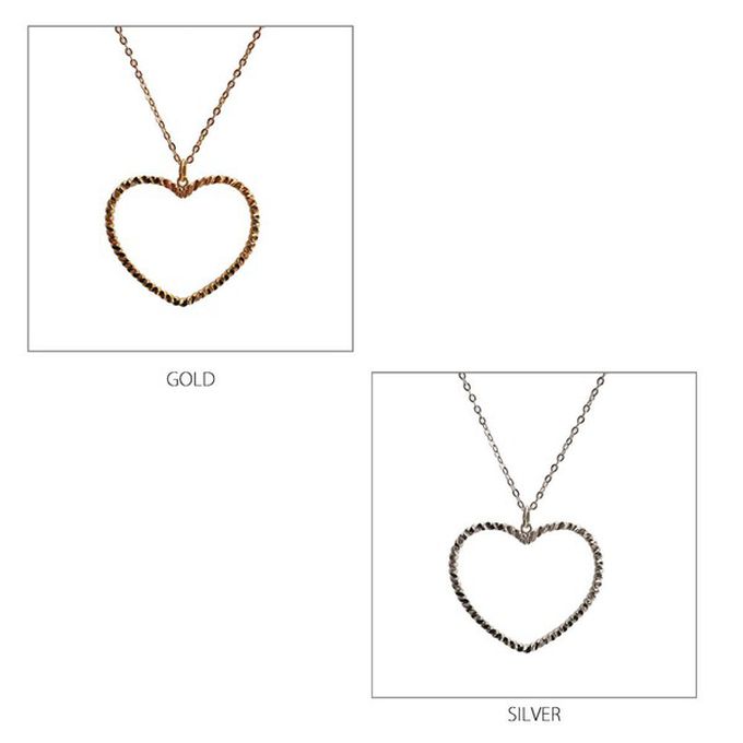 日本 Melody Accessory - 典雅心型2way長項鍊/眼鏡鍊-金