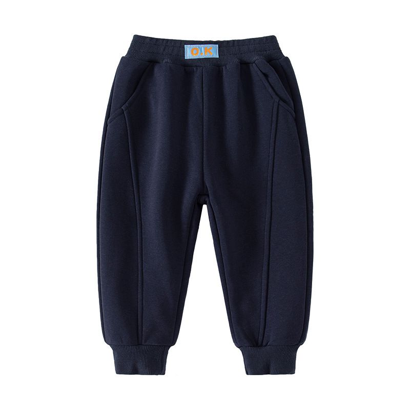 WELLKIDS - 加絨保暖束口長褲-OK小標籤-灰色