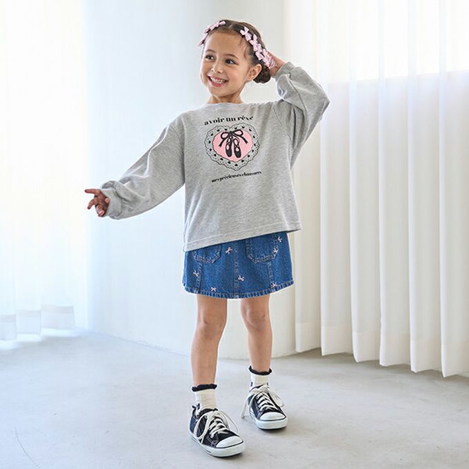 日本 Lycee mine - 百搭印花春季長袖上衣-淺粉