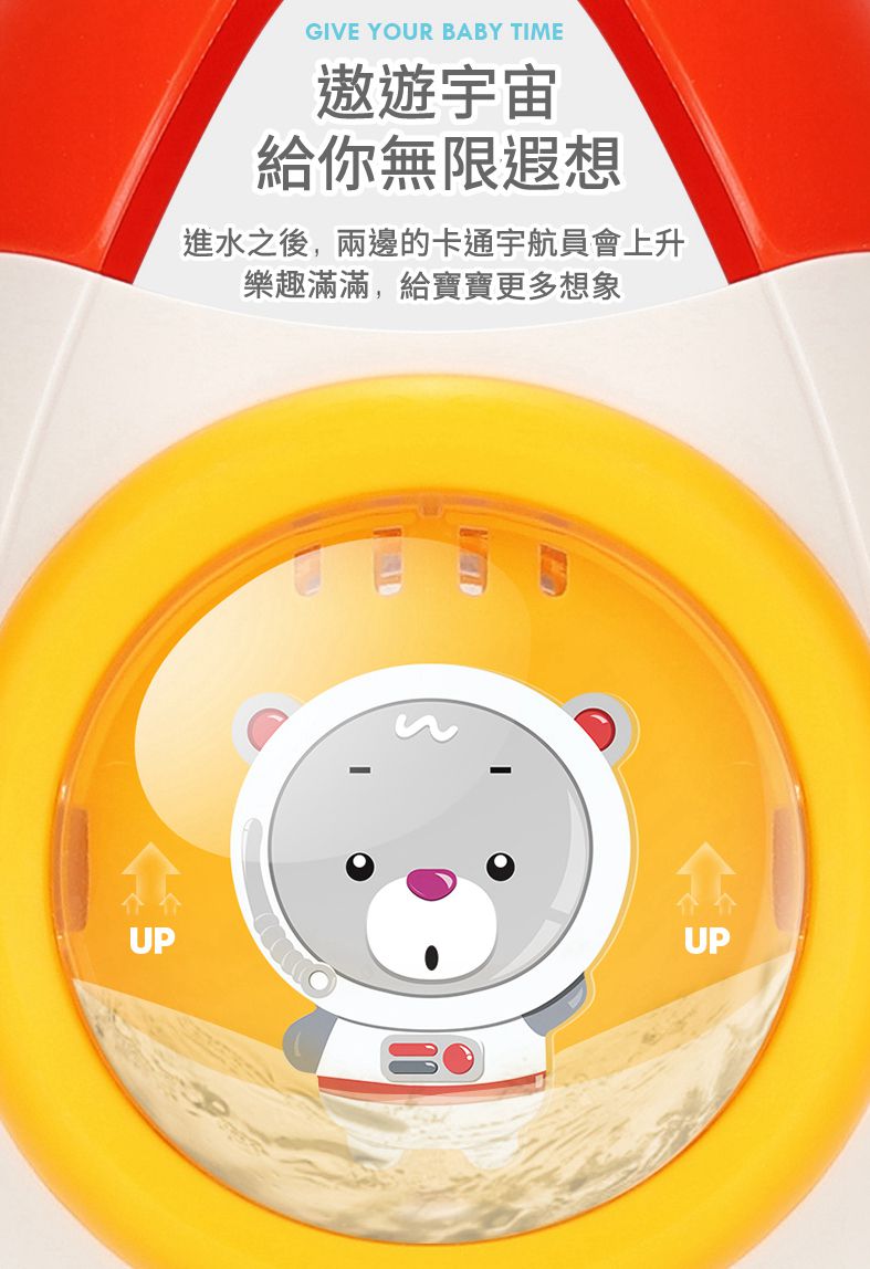 IngBaby - 旋轉噴水火箭(洗澡玩具)