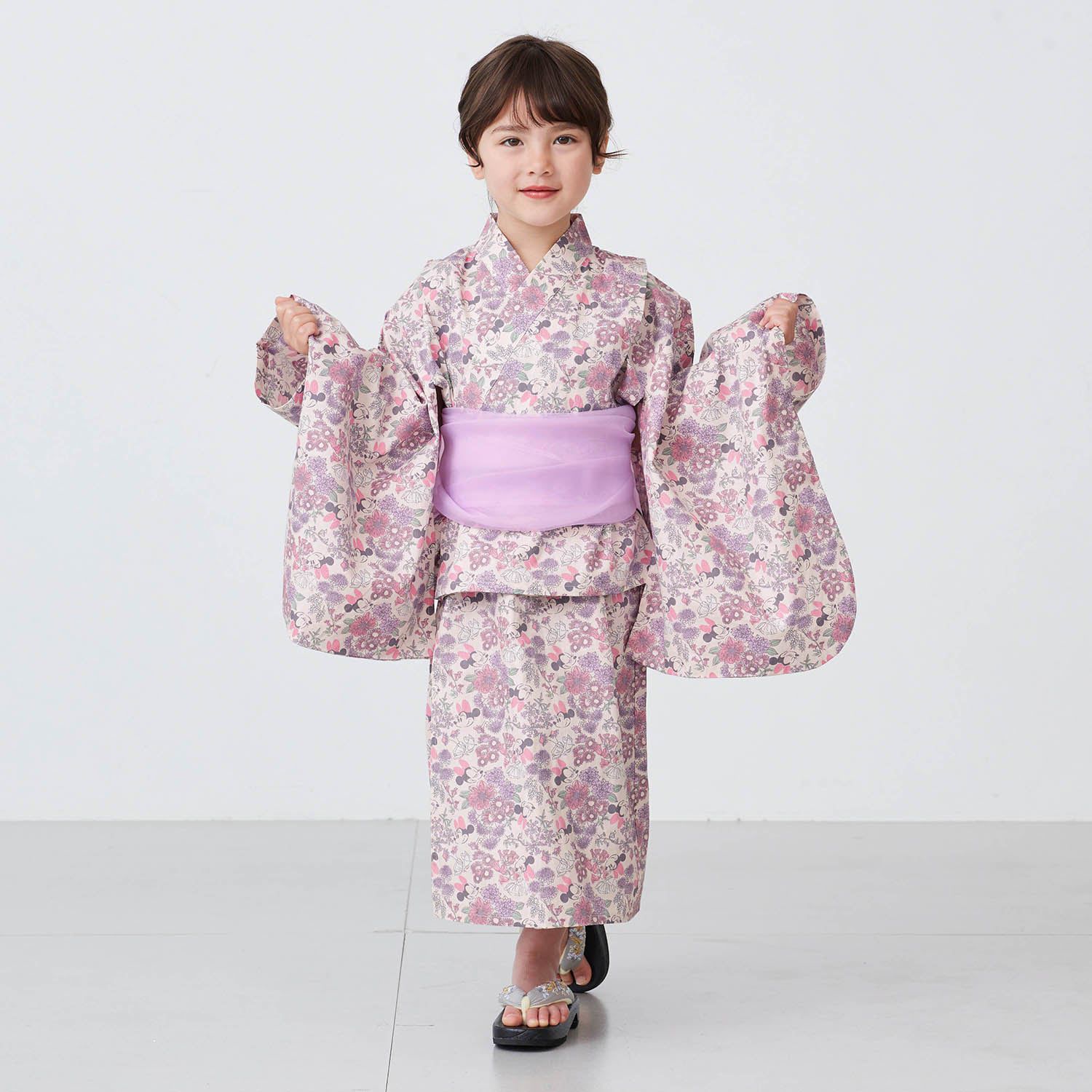 日本千趣會 - 迪士尼 可當洋裝穿的2 WAY浴衣組合-冰雪奇緣-水藍