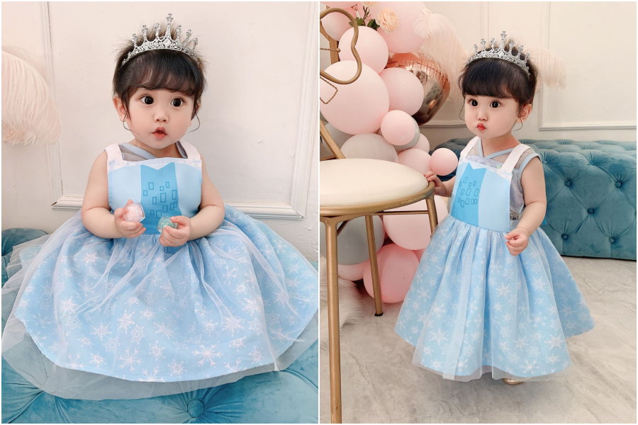 造型公主裙圍裙-夢幻紫