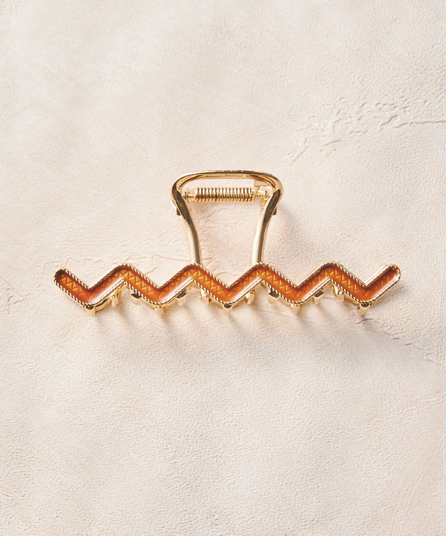 日本 Lattice - 頑皮線條金屬髮夾/鯊魚夾-草綠