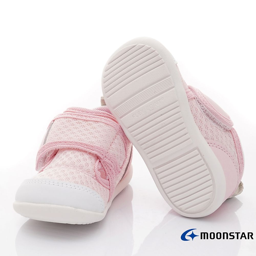 MOONSTAR日本月星 - 休閒機能寶寶學步鞋(寶寶段)-白粉
