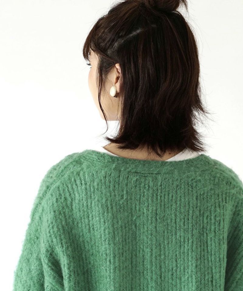 日本 zootie - 柔軟刷毛氣球袖針織外套-黑