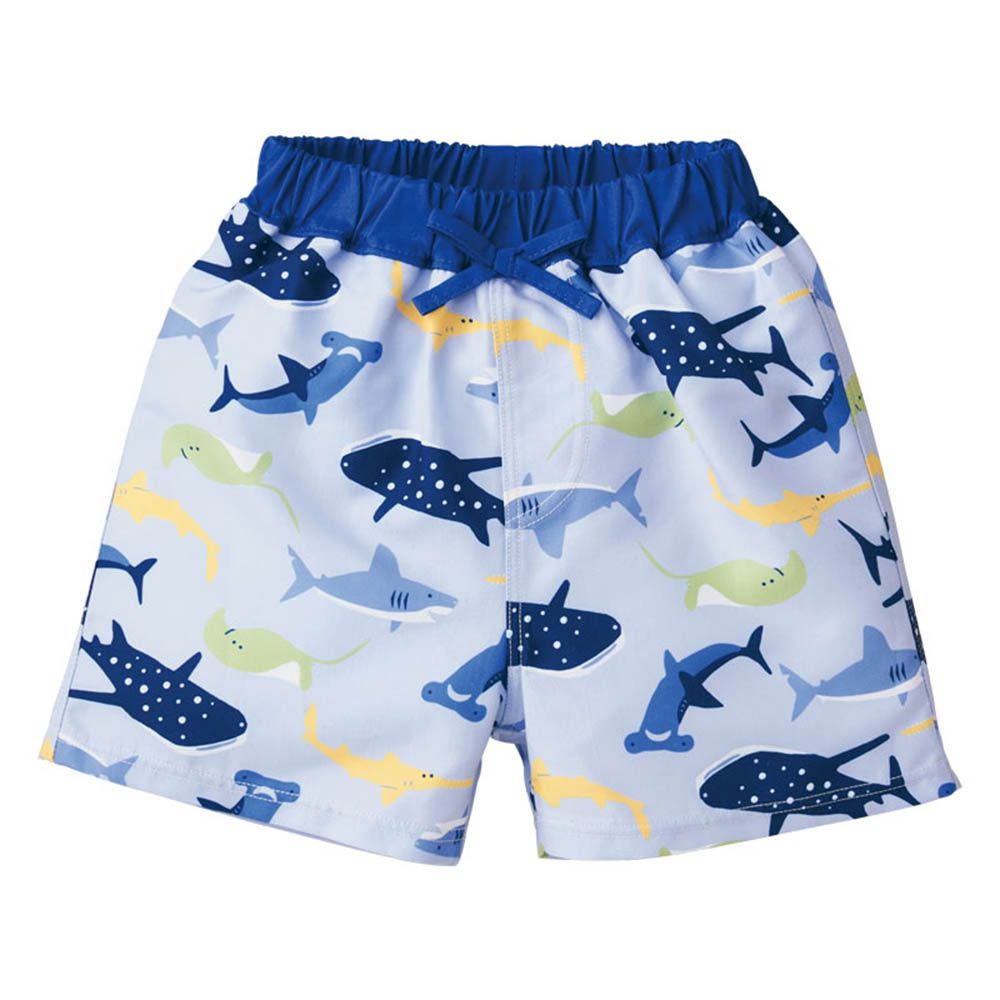 海灘褲-鯊魚-淺藍色