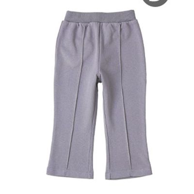 日本 ZOOLAND - 百搭舒適彈力長褲-愛心喇叭褲-紫