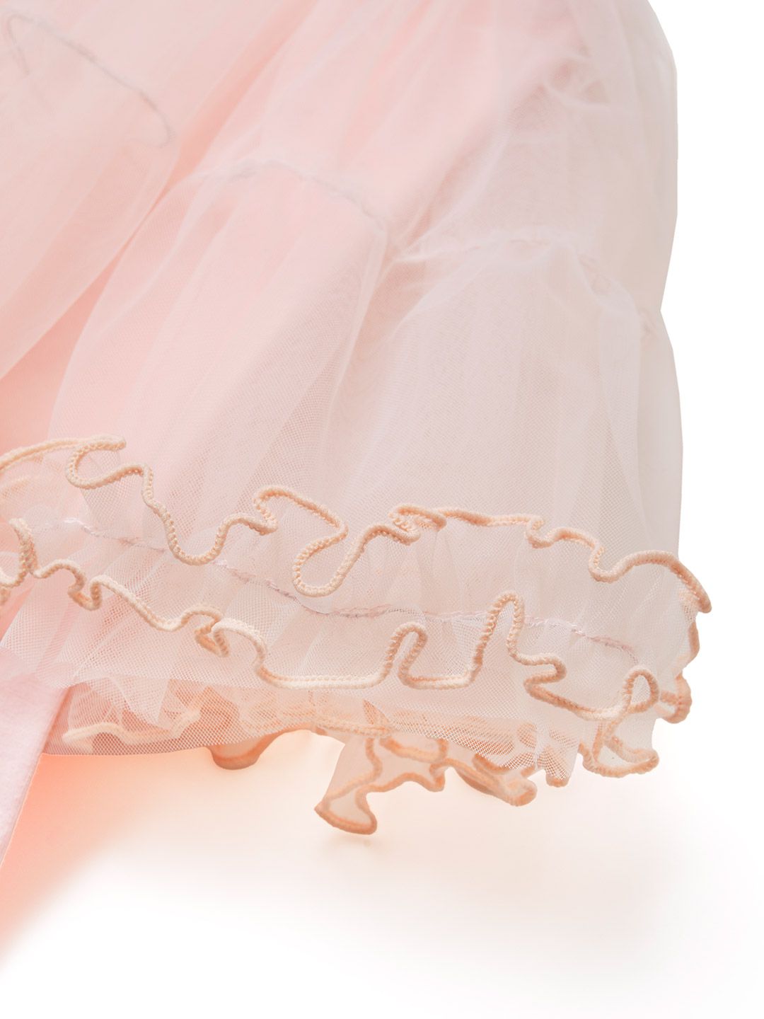 韓國 OZKIZ - 荷葉裙襬細網紗內搭褲裙-粉紅