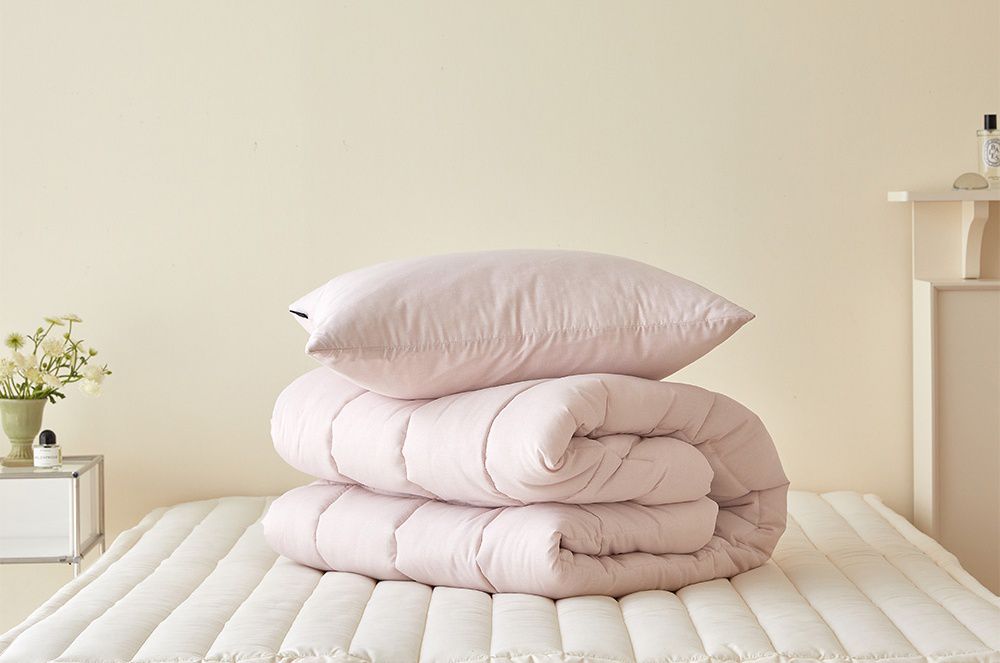 韓國 Maatila - 可水洗超細纖維桃皮感棉被-清爽粉