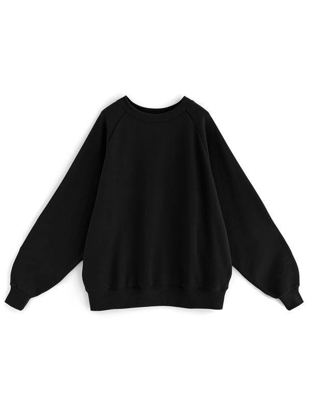 日本 GRL - 圓領內刷毛落肩長袖上衣-薰衣草 (F)