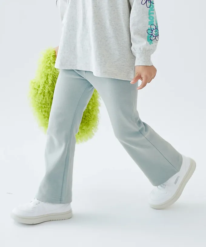 日本 devirock - [熱銷定番] 超彈力抗毛球小喇叭長褲-淺水藍