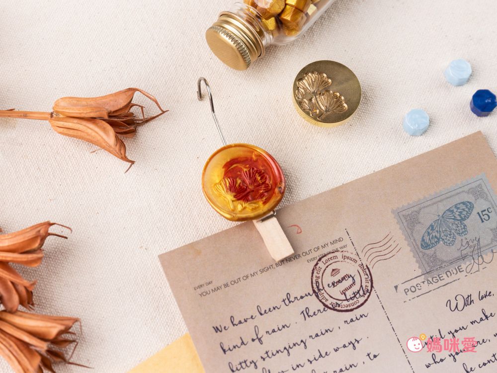 HAPPYMT - 客製火漆章封蠟超值組-金色蠟粒-25mm圓章