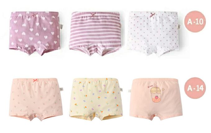 日本 Ho-ho kids - [樂天4冠王]純棉透氣女孩內褲(3入)-獨角獸x點點x動物-深藍白粉紅