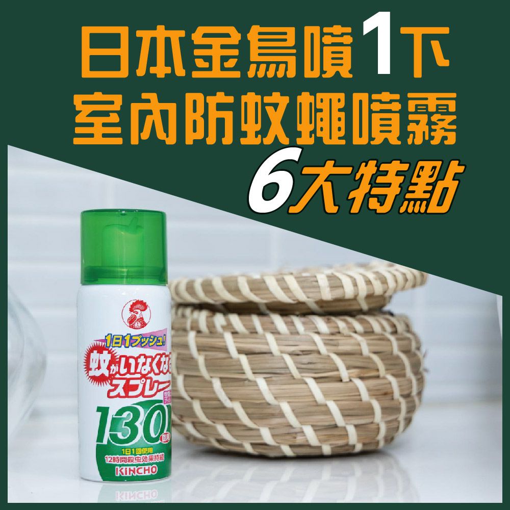 噴一下12hr空間防蚊蠅噴霧劑-130回無香料