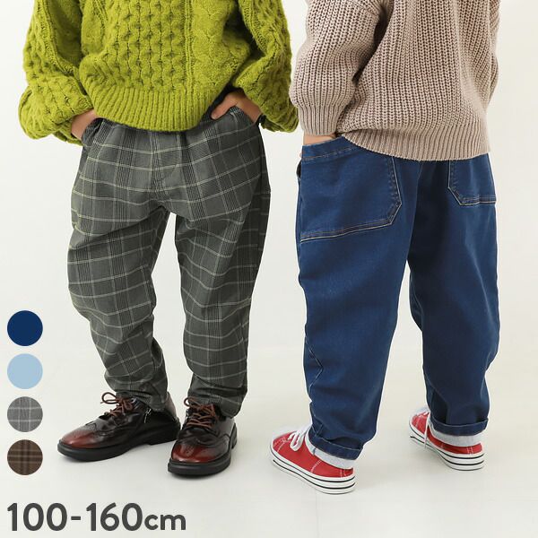 日本 devirock - 裏起毛挺版百搭廓型長褲-灰格子