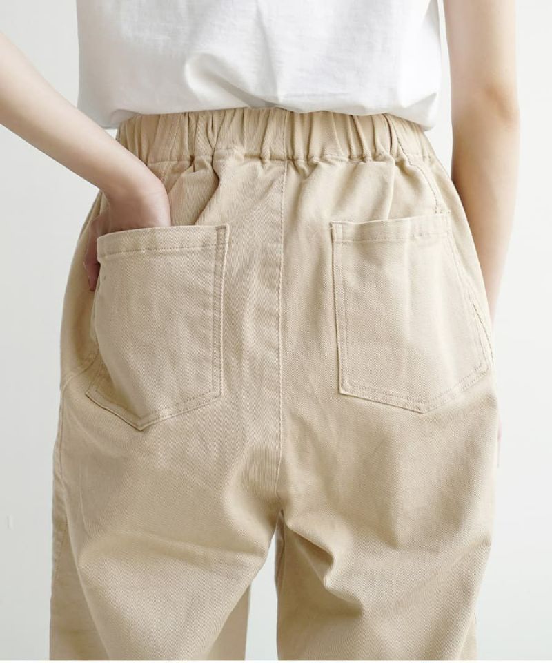 日本 zootie - 100%棉 透氣顯瘦縮口長褲-黑