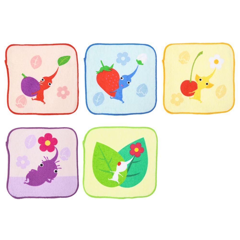 小方巾5件組-皮克敏 (約15×15cm)