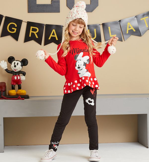 麗嬰房 Disney - 米妮系列小甜心荷葉-紅色