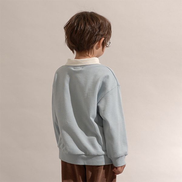 日本 b-ROOM - 氣質學院logo有領大學T-海軍藍