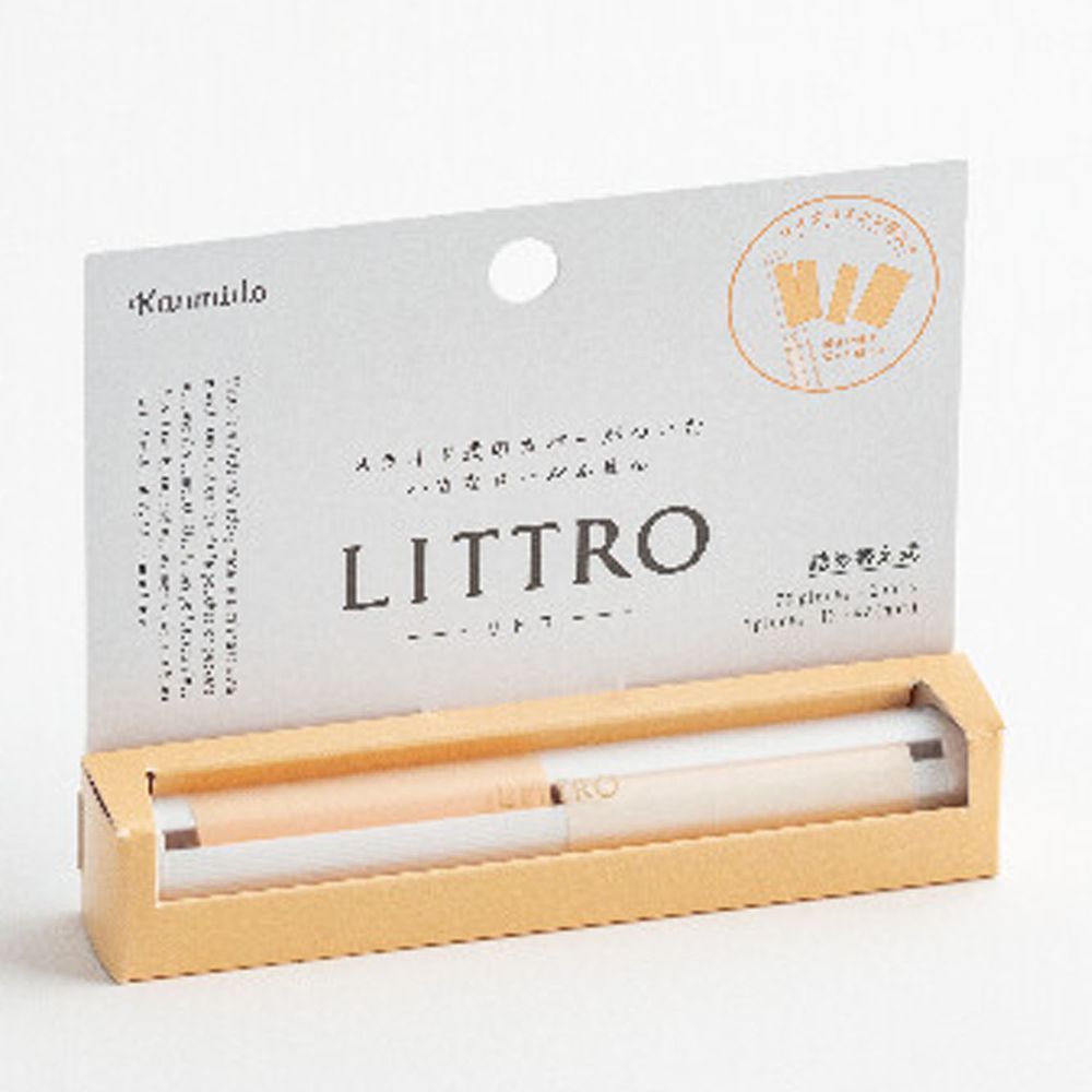 日本文具 Kanmido - LITTRO 便攜筆式口紅便利貼-素面-粉橘