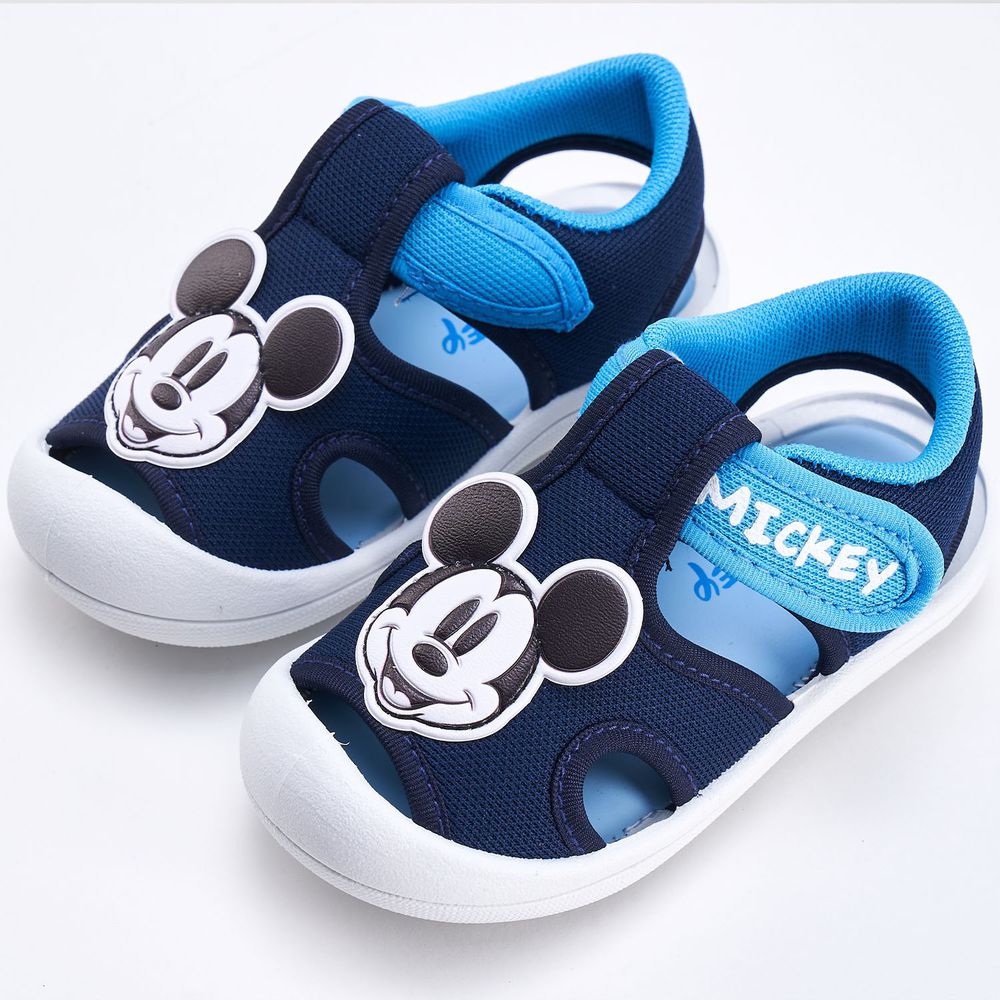 akachan honpo - 米奇經典造型護指涼鞋-藍色