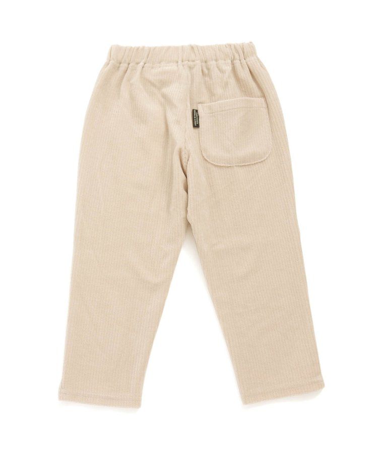 日本 BREEZE - 素色羅紋休閒長褲-象牙白