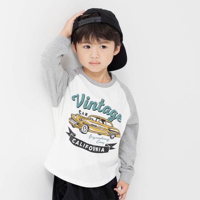 日本 Chil2 - 100%棉 百搭長袖上衣-數字36-黃