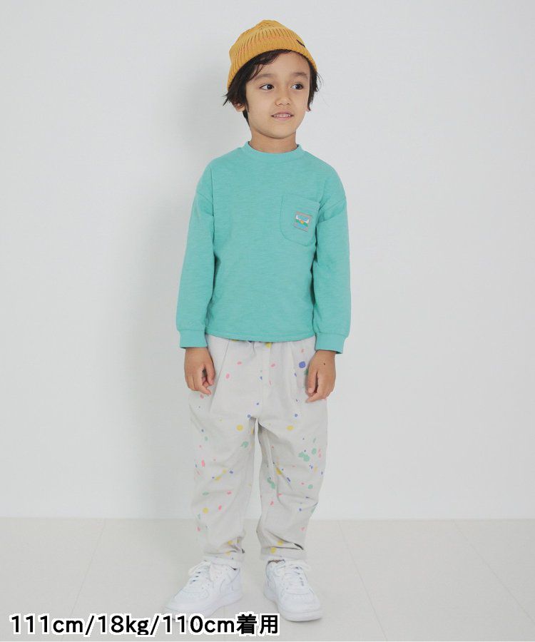 日本 BREEZE - 時髦星星刺繡長袖上衣-粉橘