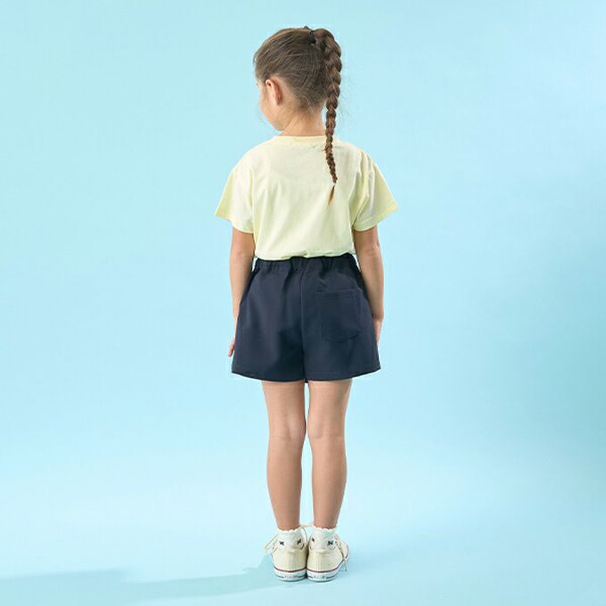 日本 Lycee mine - 純棉百搭印花短袖上衣-迷你蝴蝶結-淺粉