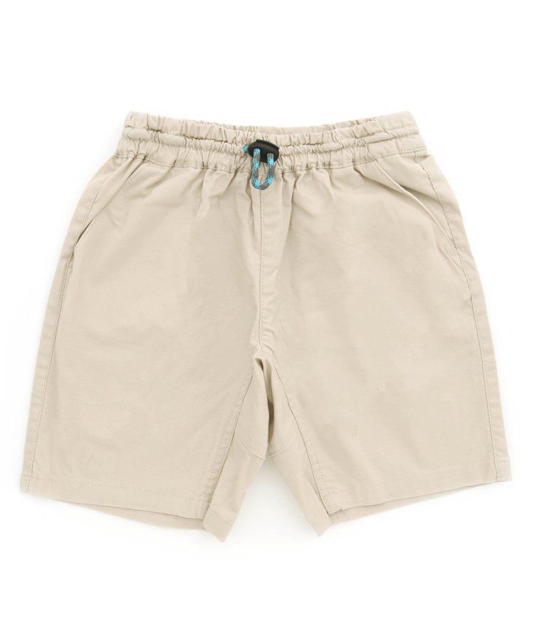 日本 BREEZE - 彩色標籤腰束口休閒短褲-軍綠