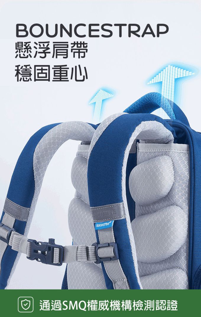 kocotree - 減壓大容量護脊書包-小碼-銀河大冒險藍