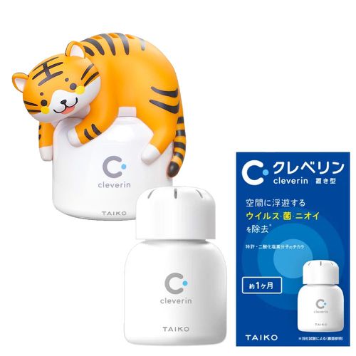 日本 Cleverin 加護靈 - 【品牌月】週年慶促銷-萌虎組送經典瓶-老虎出氣蓋*1+胖胖瓶150g*1+經典瓶60g*1
