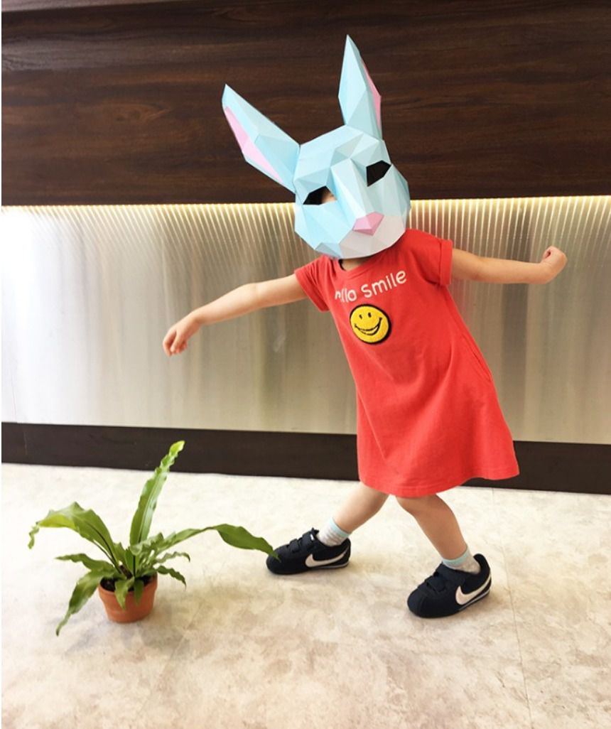 動物立體大面具：我變成了兔子！