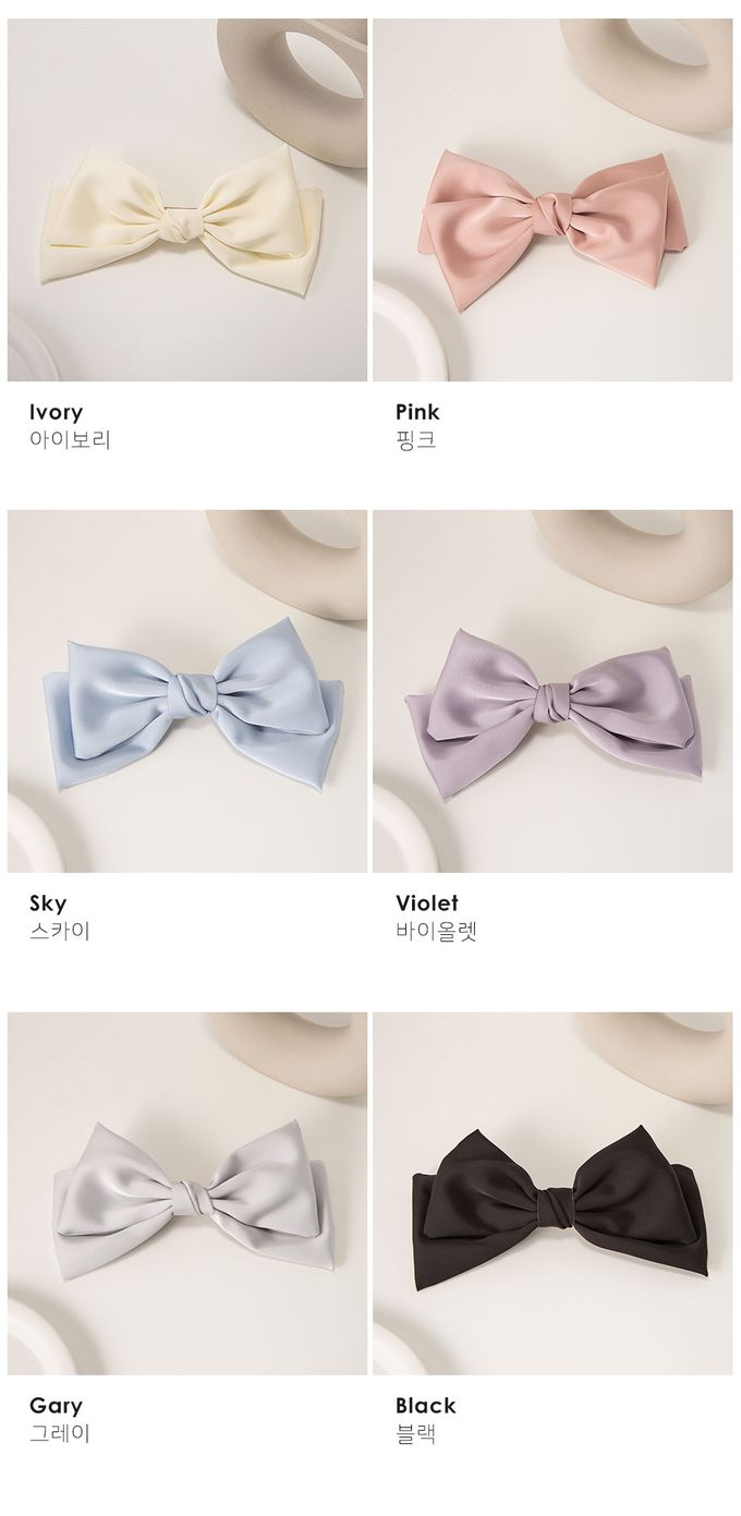 韓國 Soo&Soo - 手工製雙層蝴蝶夾卡扣式髮夾-氣質黑