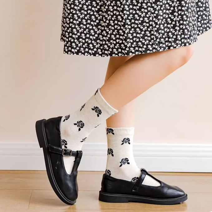 腳ㄚ子 - 幼/兒童棉質中筒襪 童襪 襪子 棉襪 兒童襪-高貴公主