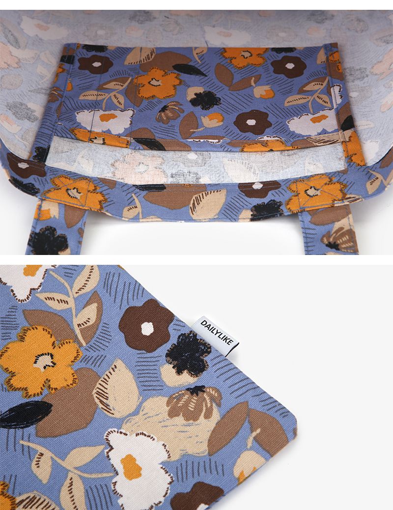 韓國製 - 牛津布環保袋/購物袋-花花世界 (41X43cm)