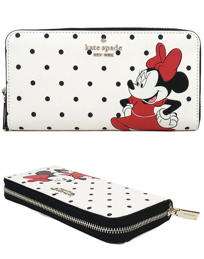 kate spade - 拼接皮革聯名長夾 (迪士尼)