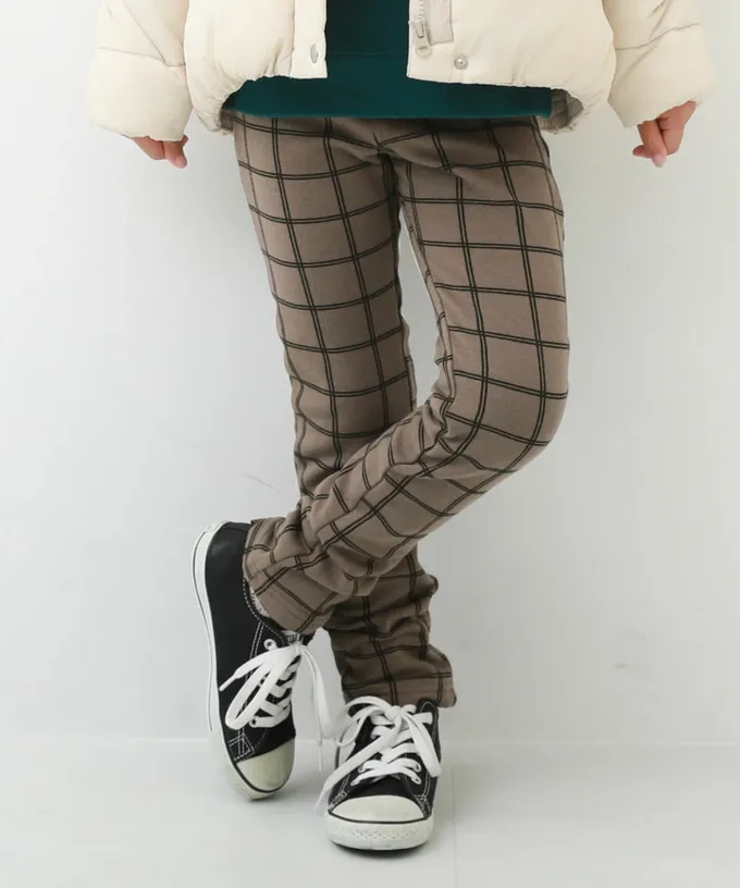 日本 devirock - RICH WARM 保暖裏毛合身長褲-豹紋-黑